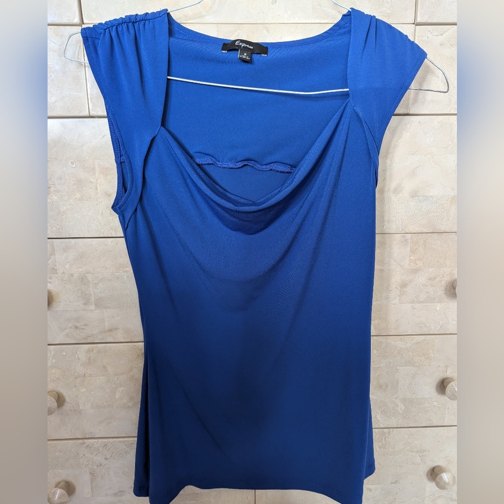 Express Cobalt Blue Dressy Top